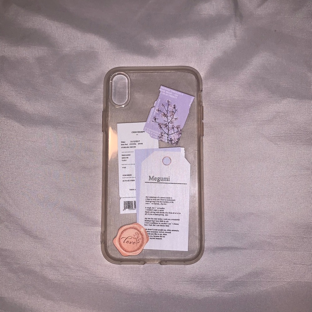 Antique phone case!! Letter design! VIOLET COLOR GREAT CONDITION! NO YELLOW!